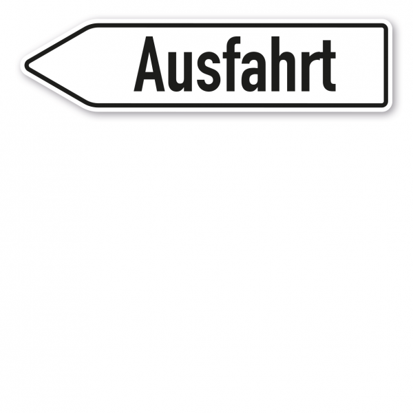 Pfeilschild / Pfeilwegweiser Ausfahrt