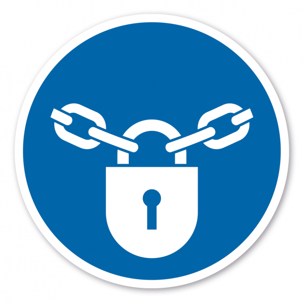 Gebotszeichen Verschlossen halten - Sperren – ISO 7010 - M028