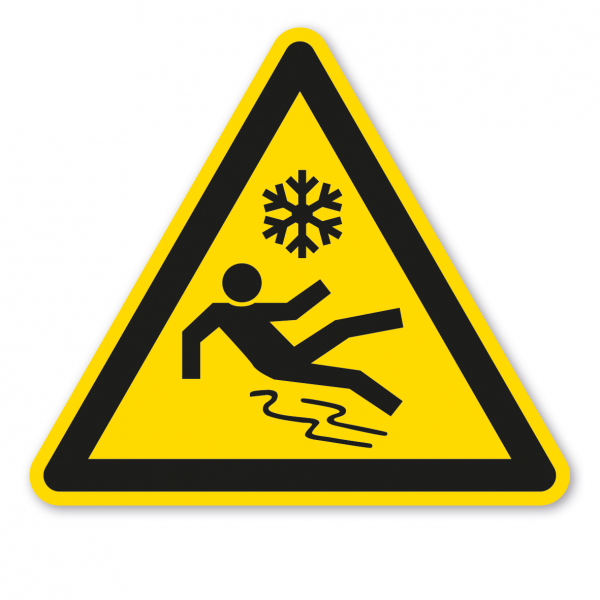 Warnzeichen Warnung vor Rutschgefahr - Eis