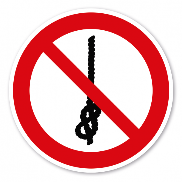 Verbotszeichen Knoten von Seilen verboten – ISO 7010 - P030