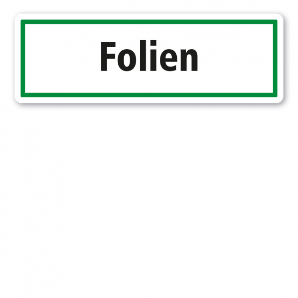 Schild zur Abfallentsorgung - Folien - GR