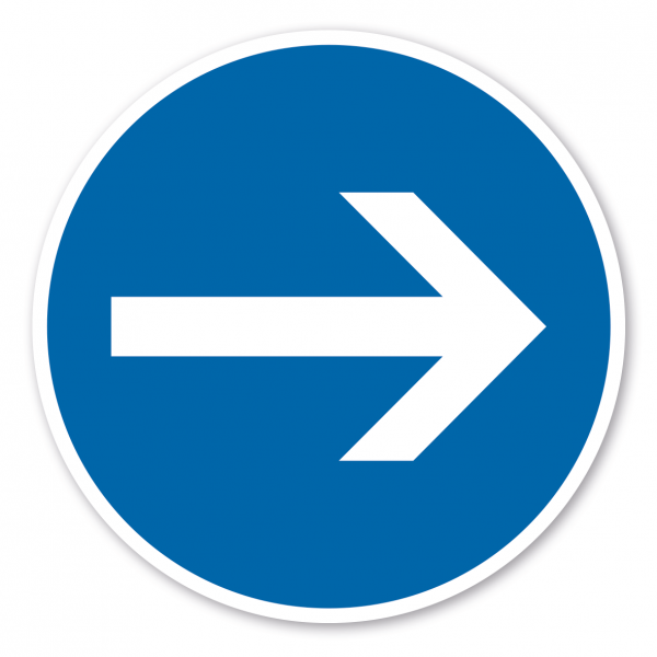 Verkehrsschild Vorgeschriebene Fahrtrichtung hier rechts – VZ 211