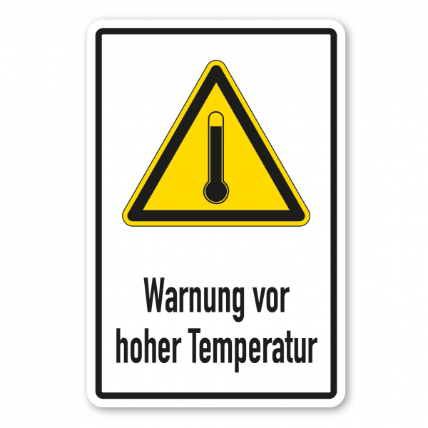 Warnschild Warnung vor hoher Temperatur - Kombi