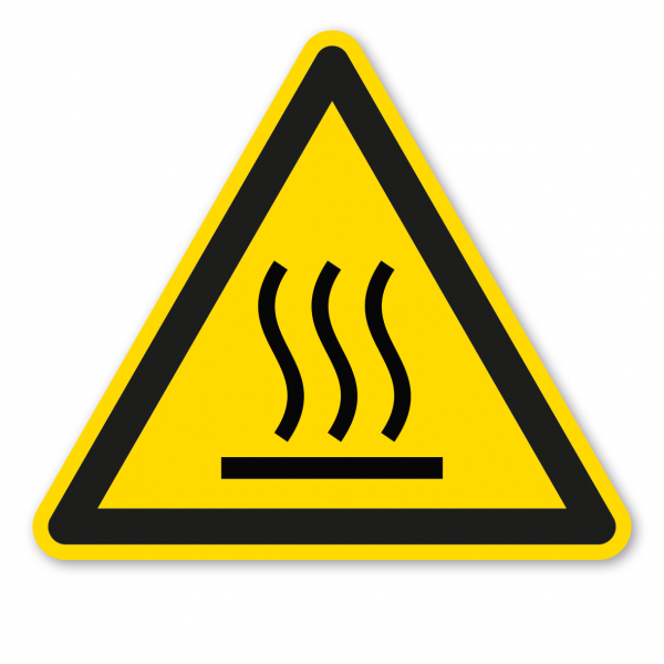 Warnzeichen Warnung vor heißer Oberfläche – ISO 7010 - W017