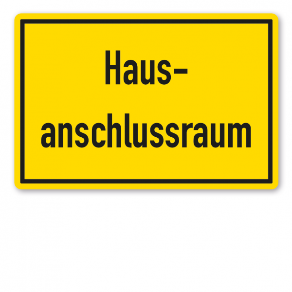 Warnschild / Textschild Hausanschlussraum