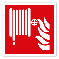 Brandschutzzeichen Wandhydrant - Löschschlauch - ISO 7010 - F002 Brandschutzzeichen Wandhydrant - Löschschlauch - ISO 7010 - F002