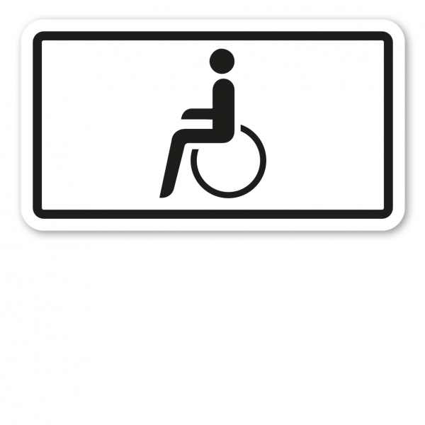 Zusatzzeichen Nur Schwerbehinderte mit außergewöhnlicher Gehbehinderung und Sehbehinderte - Verkehrsschild VZ-1044-10