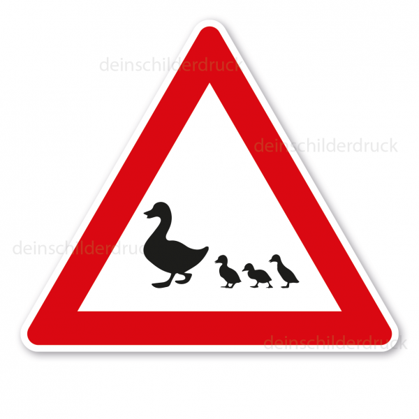 Verkehrsschild Achtung Enten – VZ-PR 61