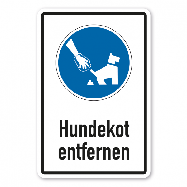 Gebotsschild Hundekot entfernen - Kombi