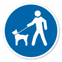 Gebotszeichen Hunde an die Leine Gebotszeichen Hunde an die Leine