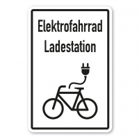 Vorschau: Hinweisschild Elektrofahrrad Ladestation Vorschau: Hinweisschild Elektrofahrrad Ladestation