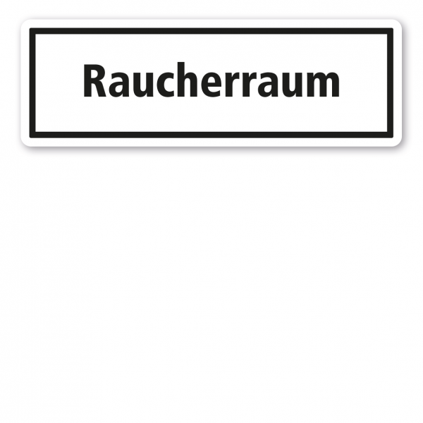 Textschild Raucherraum