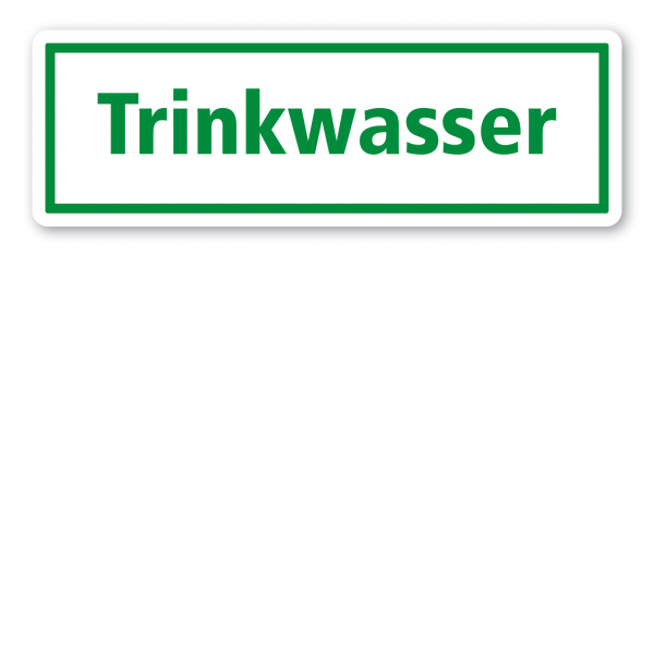 Textschild Trinkwasser