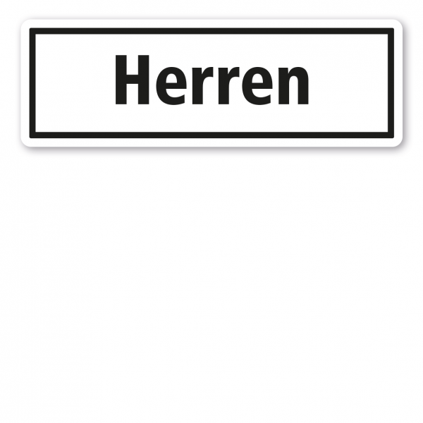 Textschild Herren