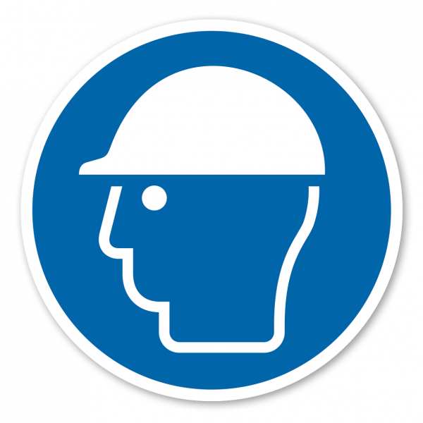 Gebotszeichen Kopfschutz benutzen – ISO 7010 - M014
