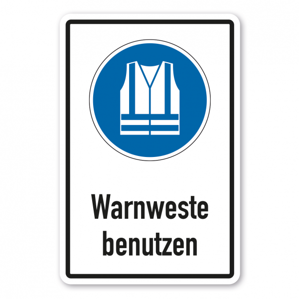 Gebotsschild Warnweste benutzen - Kombi – ISO 7010 - M015-K