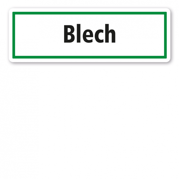 Schild zur Abfallentsorgung - Blech - GR