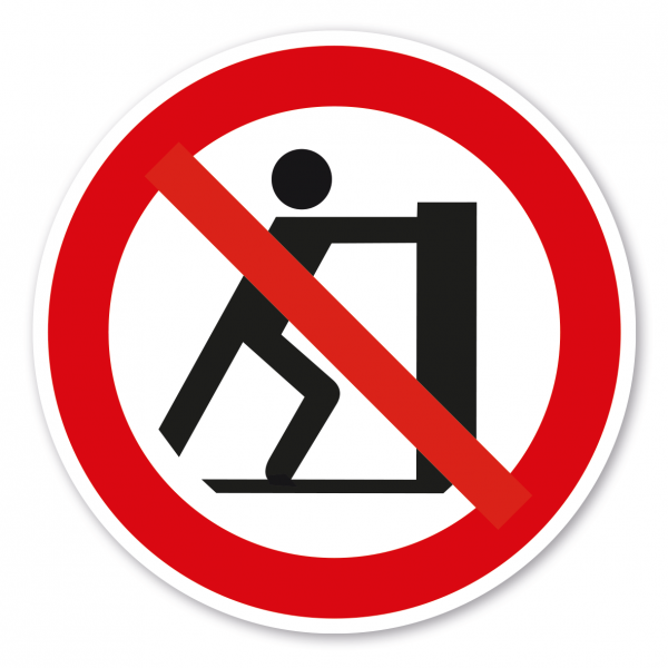Verbotszeichen Schieben verboten – ISO 7010 - P017