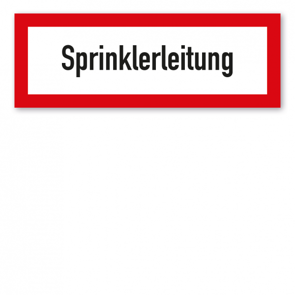 Brandschutzschild Sprinklerleitung