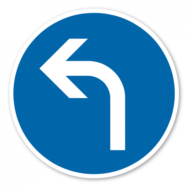 Verkehrsschild Vorgeschriebene Fahrtrichtung links – VZ 209-10