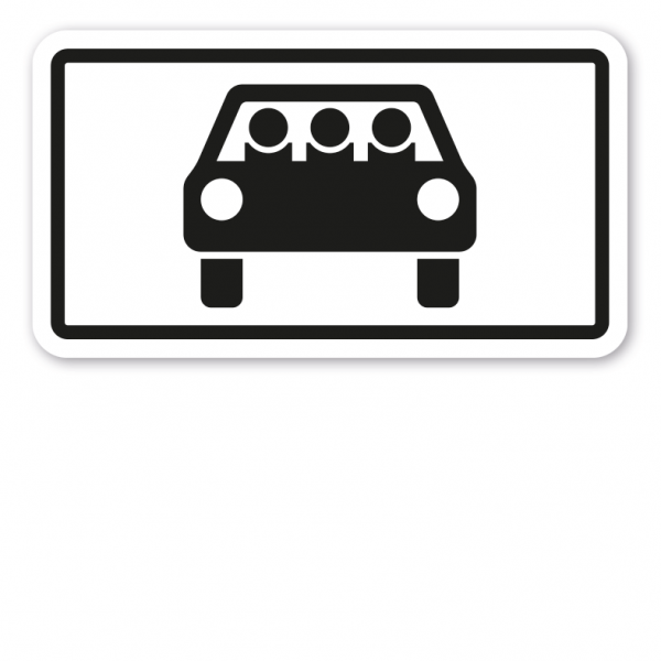 Zusatzzeichen Erlaubt für Fahrgemeinschaften mit mindestens 3 Personen - Verkehrsschild VZ-28