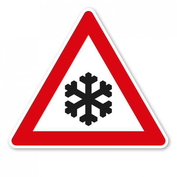 Verkehrsschild Warnung vor Schnee- oder Eisglätte – VZ 101-51