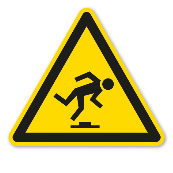 Warnzeichen Warnung vor Hindernissen - Stolpergefahr