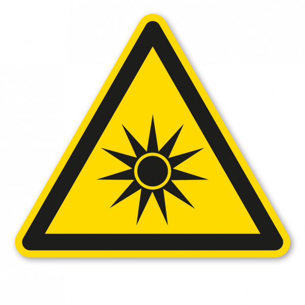 Warnzeichen Warnung vor optischer Strahlung – ISO 7010 - W027