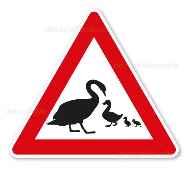 Verkehrsschild Achtung Schwäne und Enten – VZ-PR 63