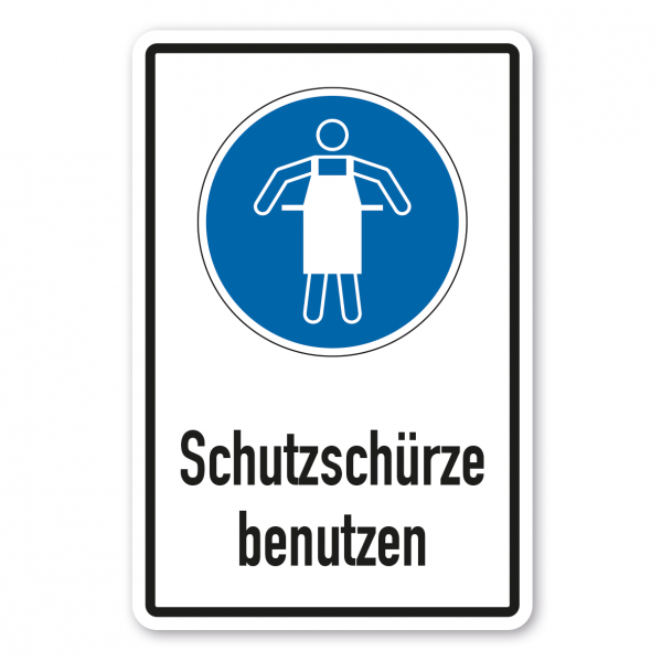 Gebotsschild Schutzschürze benutzen - Kombi – ISO 7010 - M026-K