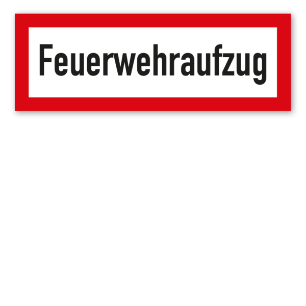 Brandschutzschild Feuerwehraufzug