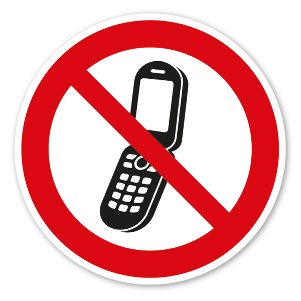 Verbotszeichen Handy - Mobil telefonieren verboten – Klapphandy