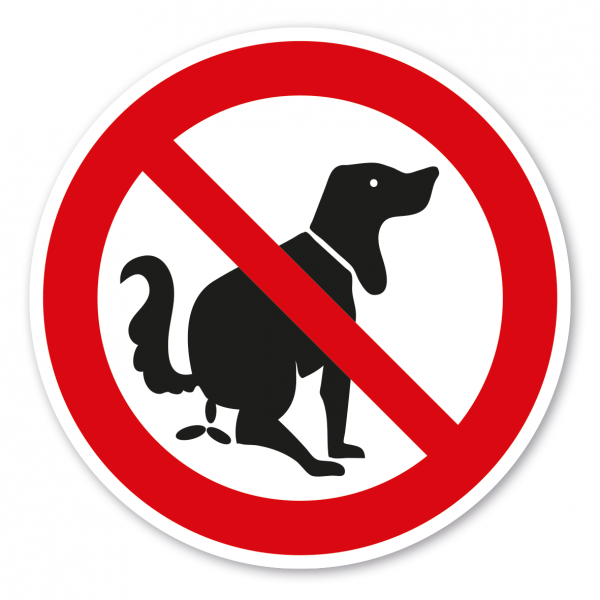 Verbotszeichen Hunde dürfen hier nicht koten