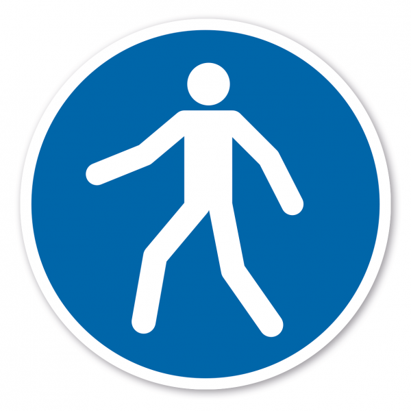 Gebotszeichen Fußgängerweg benutzen – ISO 7010 - M024
