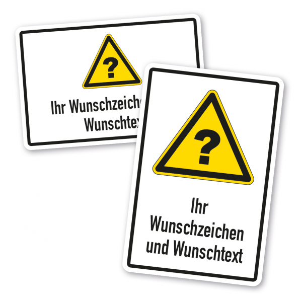 Warnschild individuell - Kombinationsschild