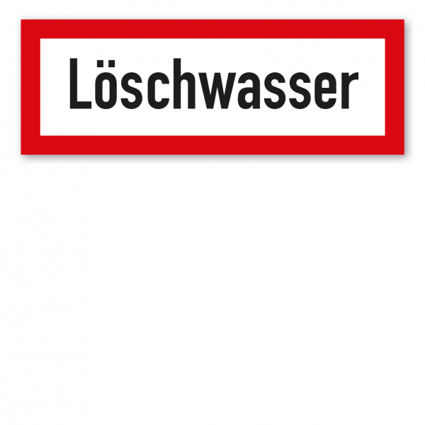 Brandschutzschild Löschwasser