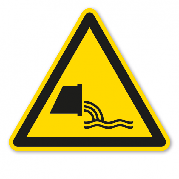 Warnzeichen Warnung vor Abwassereinleitung – ISO 20712-1 - WSW013