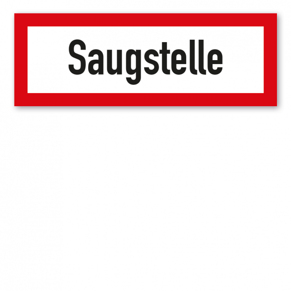 Brandschutzschild Saugstelle