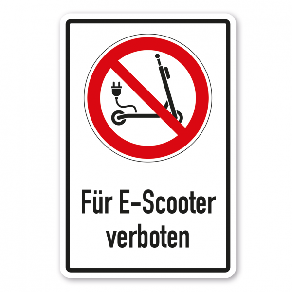 Verbotsschild Für E-Scooter verboten - Kombi