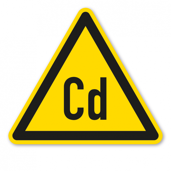 Warnzeichen Cadmium - Cd