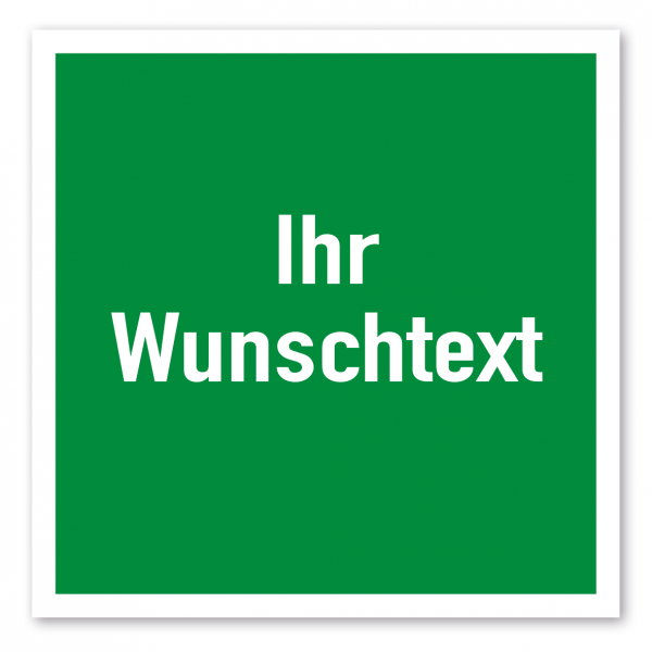 Rettungszeichen - individueller Text