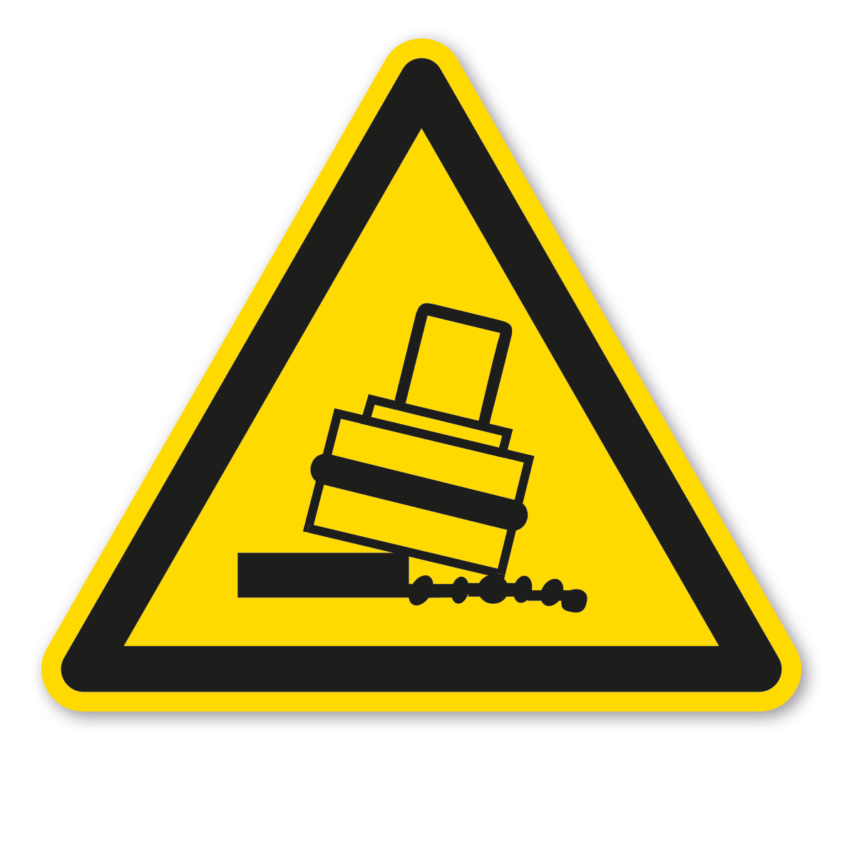 Warnzeichen Warnung vor Kippgefahr beim Walzen WAR64 ONK Shop