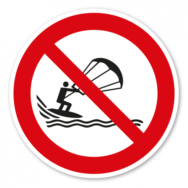 Verbotszeichen Kitesurfen verboten – ISO 20712-1 - WSP018