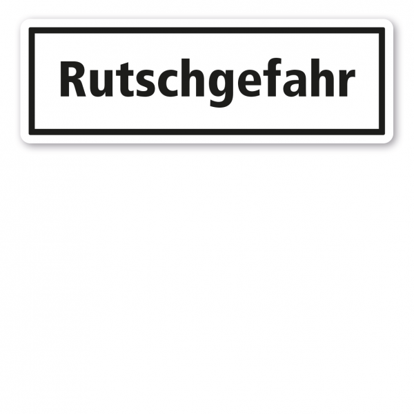 Textschild Rutschgefahr