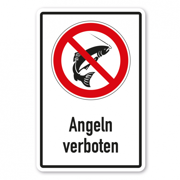 Verbotsschild Angeln verboten - Kombi