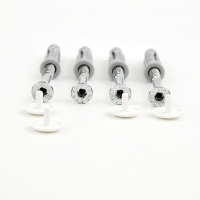 Schraubenset zur Schilderbefestigung (Wandmontage) (je 4 Schrauben, Dübel und weiße Abdeckkappen) Schraubenset zur Schilderbefestigung (Wandmontage) (je 4 Schrauben, Dübel und weiße Abdeckkappen)