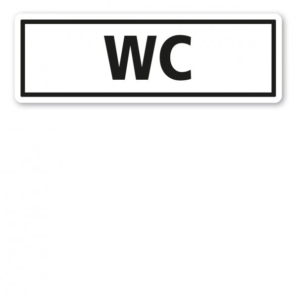 Textschild WC