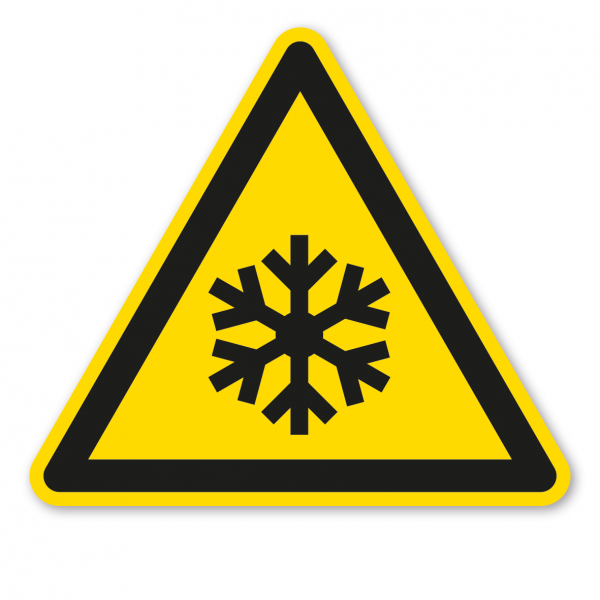 Warnzeichen Warnung vor niedriger Temperatur - Frost – ISO 7010 - W010