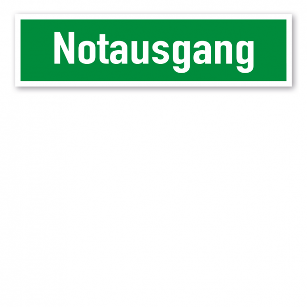 Fluchtwegschild Notausgang 400 x 105 mm