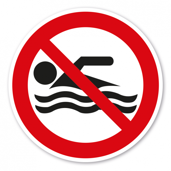 Verbotszeichen Schwimmen verboten – ISO 20712-1 - WSP002